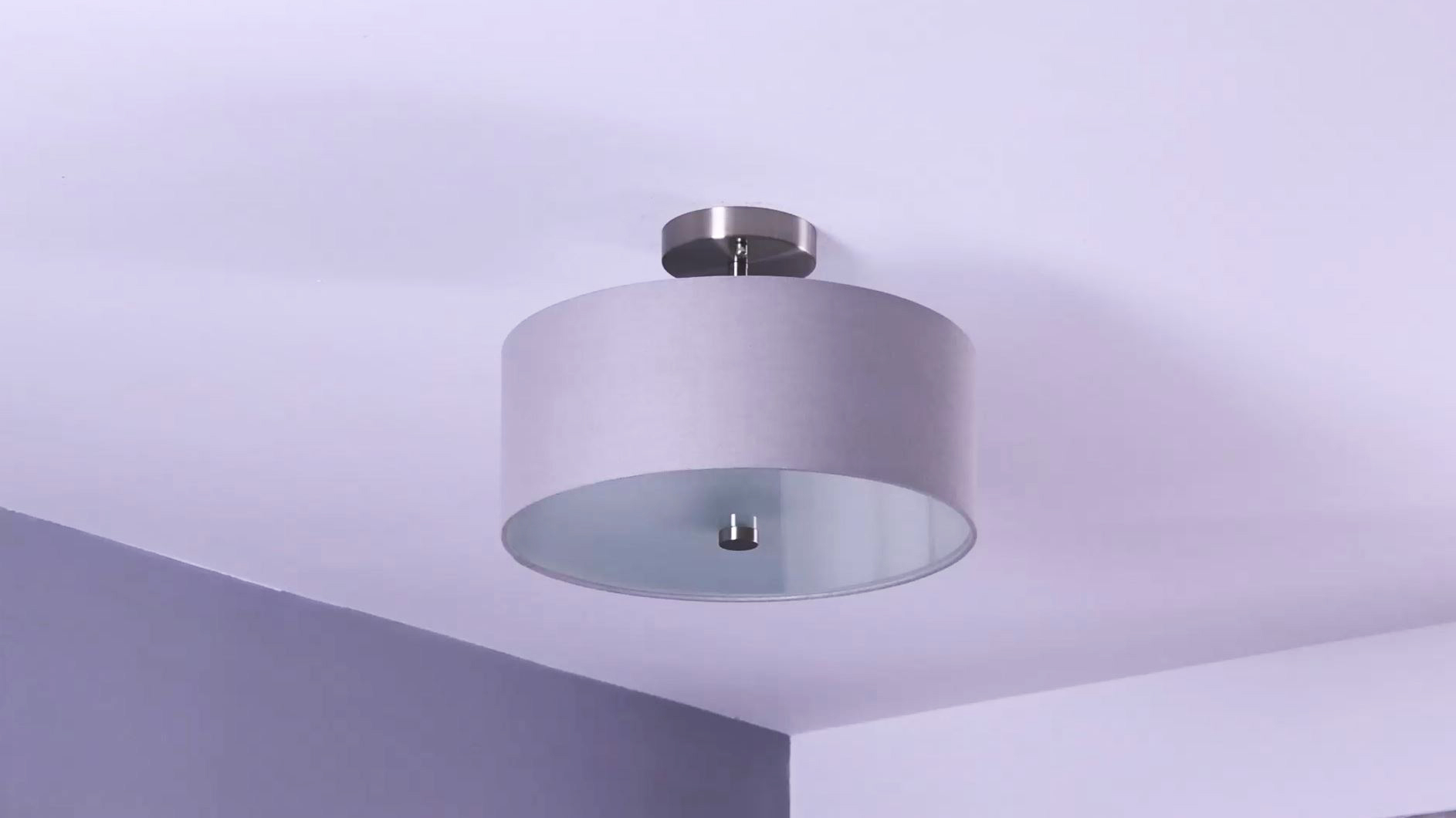 Mecuss 14 inch Semi Flush Mount Ceiling Light: 3-Light